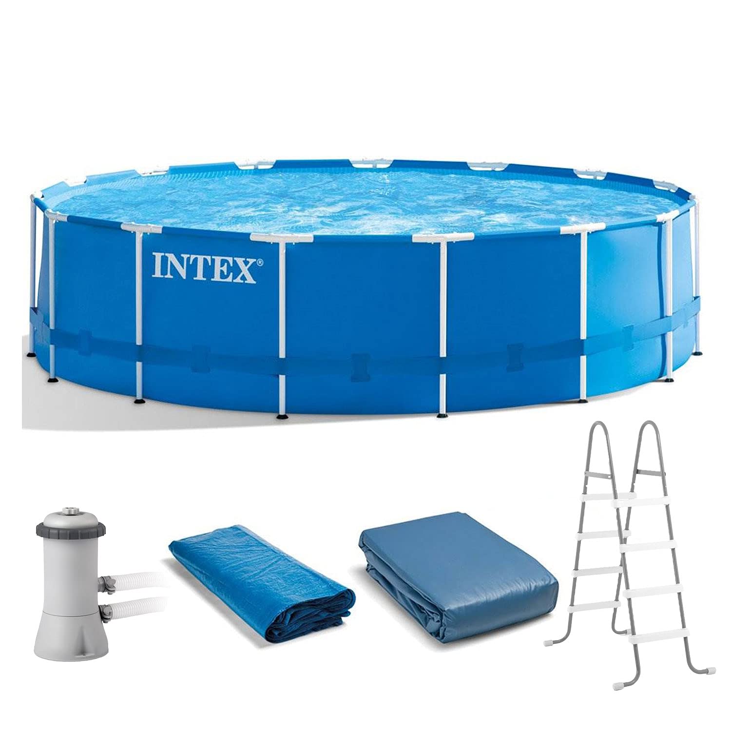 Intex Metal Frame Pool Set, 15-Feet by 48-Inch